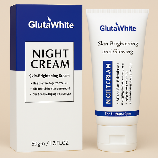 Gluta White Night Cream – Instant Brightening, Dark Spots Removal & Anti-Aging Formula (50ml)