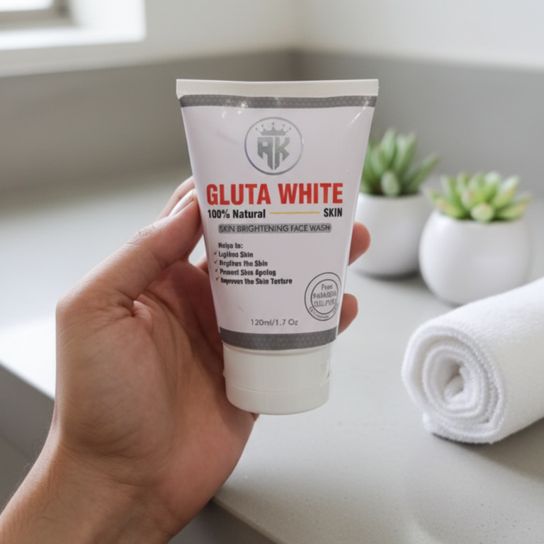 Gluta White Skin Brightening Face Wash 120ml – 100% Natural Formula For Clear, Radiant & Smooth Skin